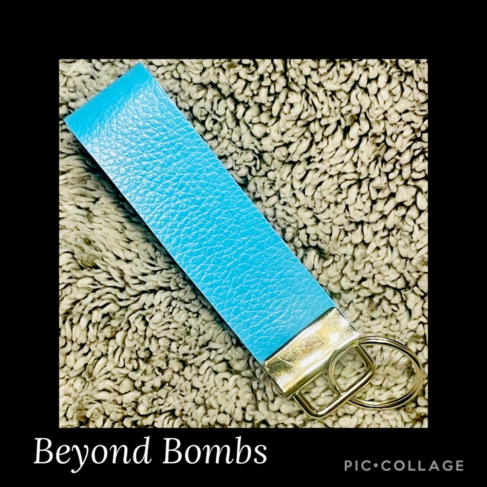 Pastel Blue solid Color Wristlet